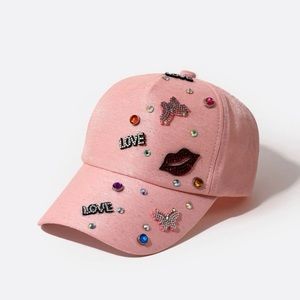 Rhinestone butterfly Hat